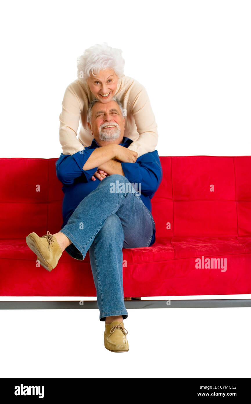 Porträt von älteren Menschen ein glückliches Paar Stockfoto