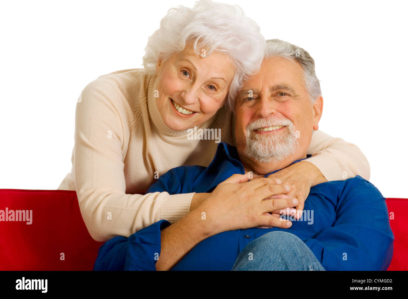Porträt von älteren Menschen ein glückliches Paar Stockfoto