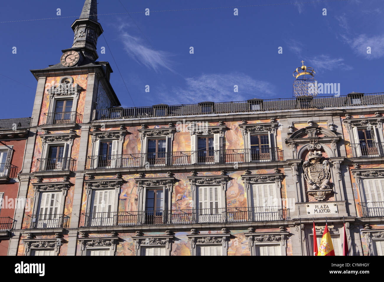Plaza Mayor, Madrid, Spanien, Espana, Europa Stockfoto
