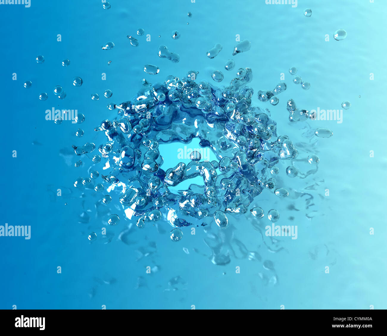 Funken der Blauwasser (Computer-generierte Bild) Stockfoto