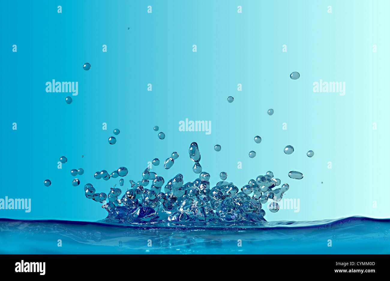 Funken der Blauwasser (Computer-generierte Bild) Stockfoto