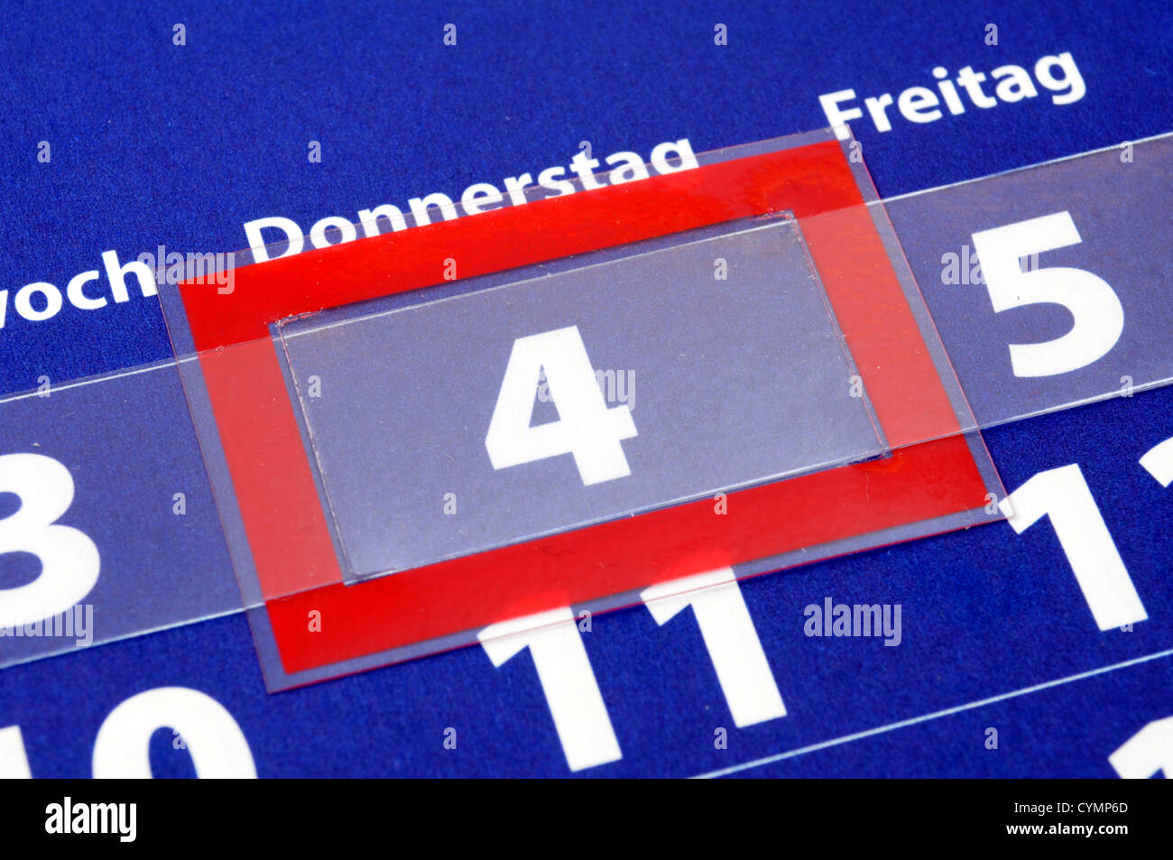 Running out of Time auf den Stichtag Stockfoto