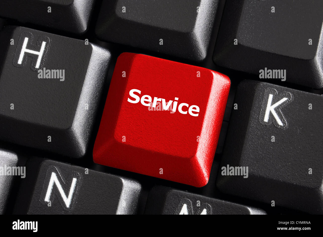 Online-service oder kontaktieren Sie uns-Konzept mit Taste auf der Computertastatur Stockfoto