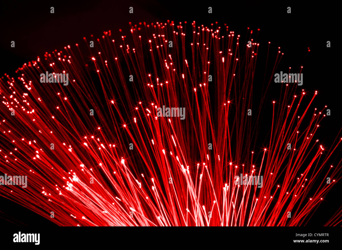 Glasfaserkabel von moderner Computertechnik Programm Stockfoto