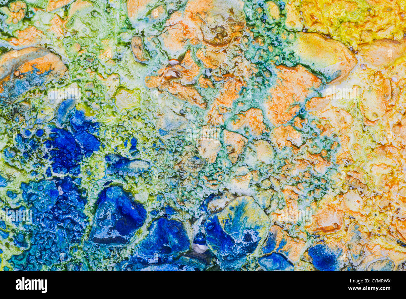 Nahaufnahme Detail der bunten hellen abstrakten bunten raue Oberfläche Stockfoto