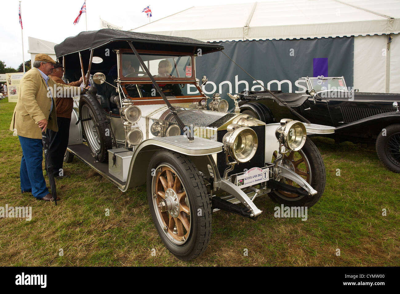 Ein Vintage Silber Rolls-Royce Außenzimmer Bonhams Auktion beim Goodwood Revival 2012 Stockfoto