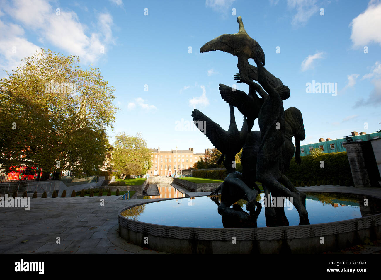 Kinder von Lir Skulptur im Garten des Gedenkens Dublin Irland Stockfoto