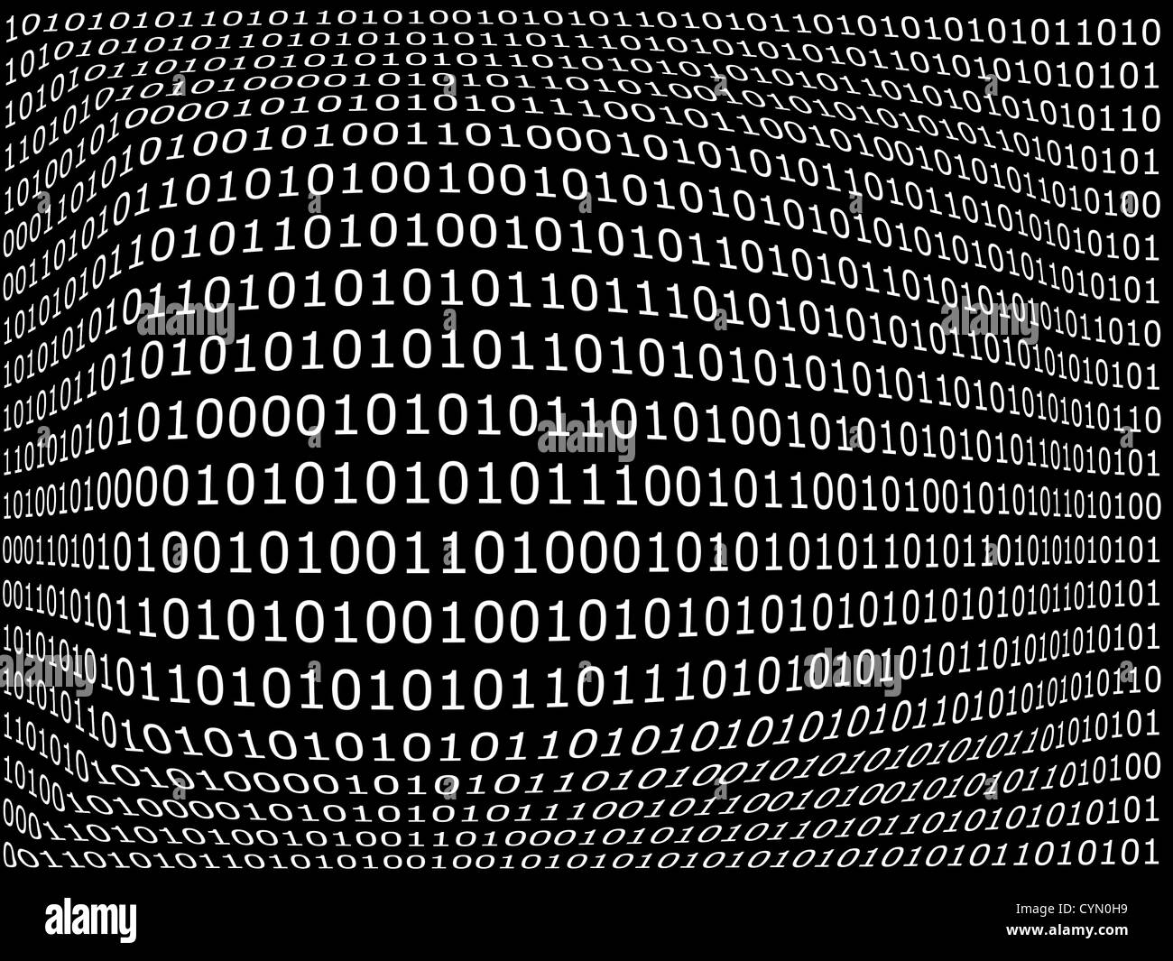 binäre Computer Daten Hintergrund mit 1 und 0 Stockfoto