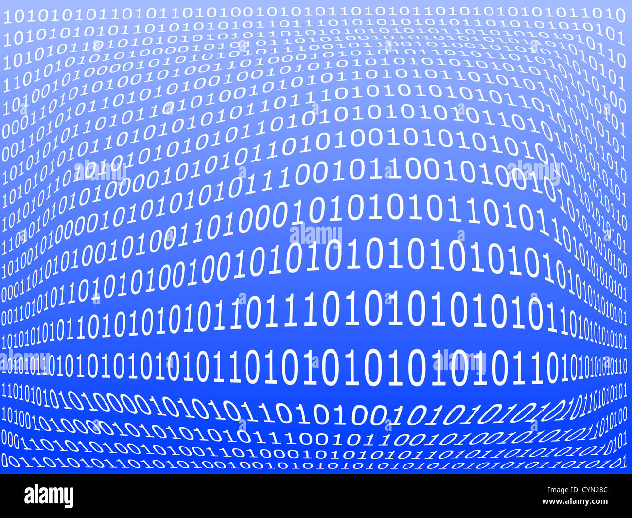 binäre Computer Daten Hintergrund mit 1 und 0 Stockfoto