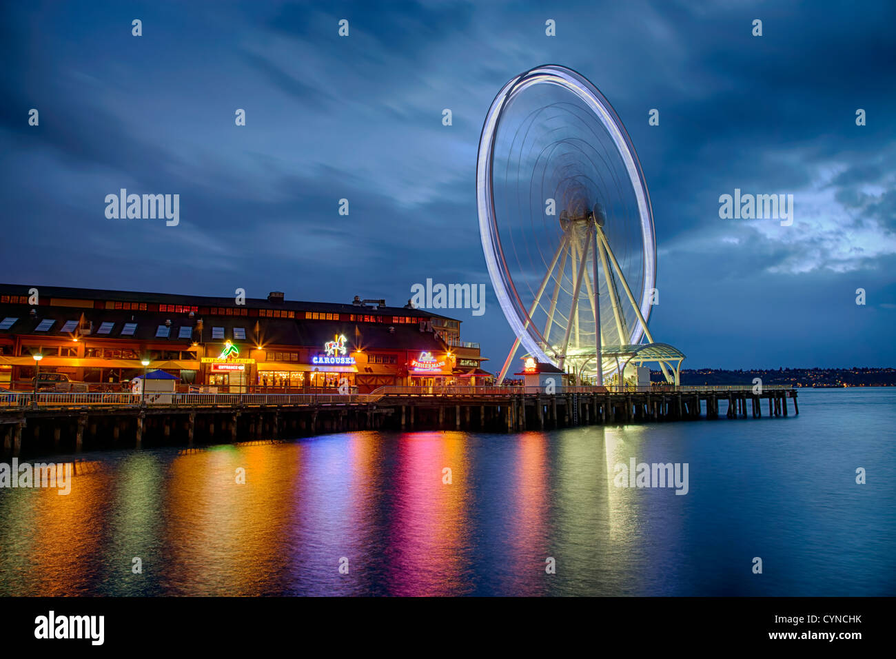 Seattle Great Wheel. Stockfoto