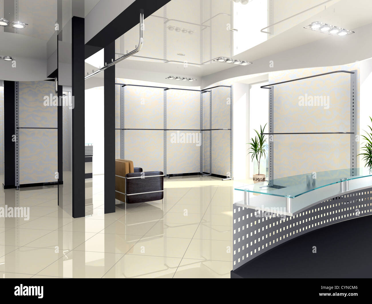 Modernes Geschäft Interior Design (Computer-generierte Bild) Stockfoto