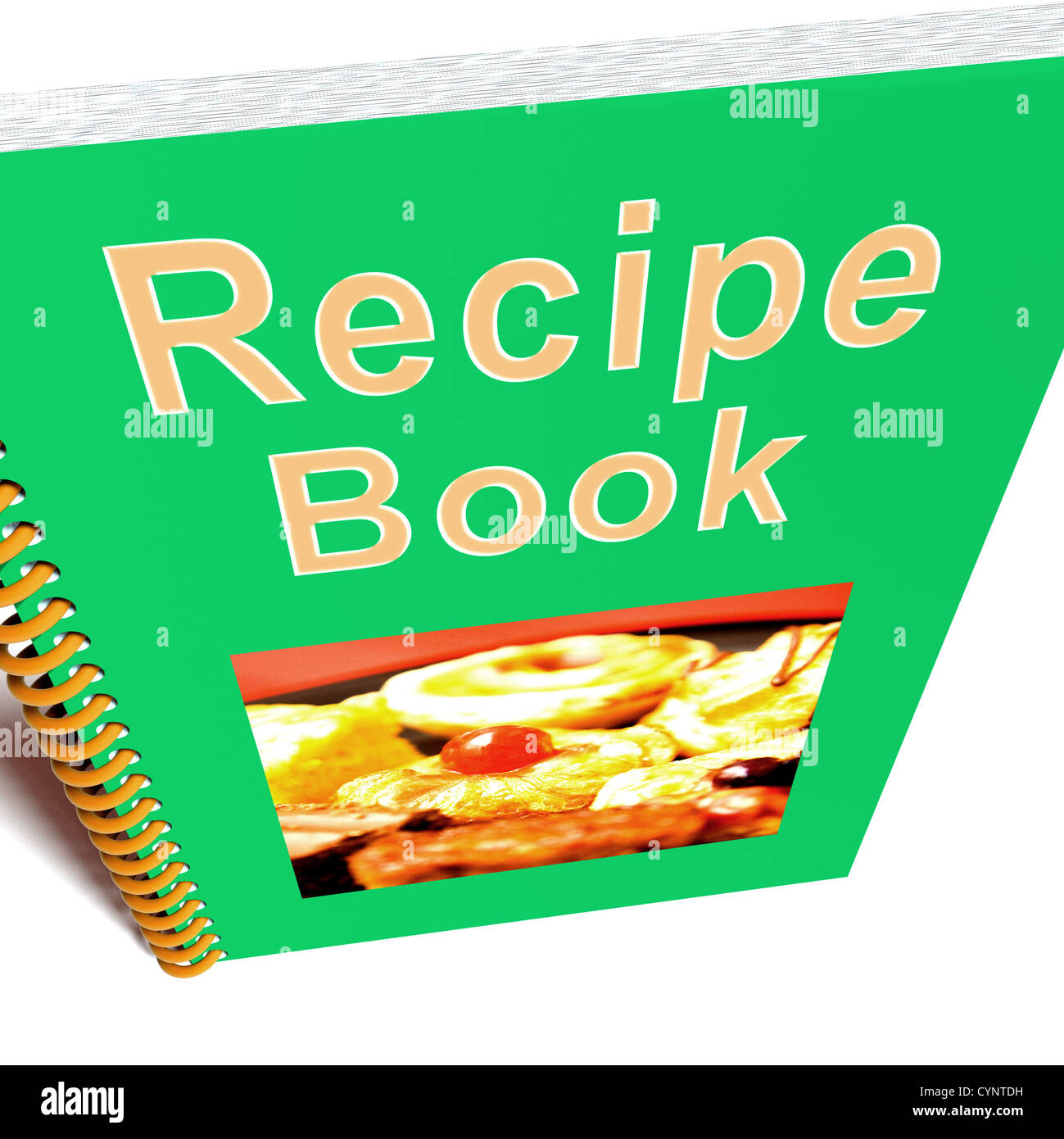 Kochbuch zum Kochen oder zur Zubereitung von Speisen Stockfoto