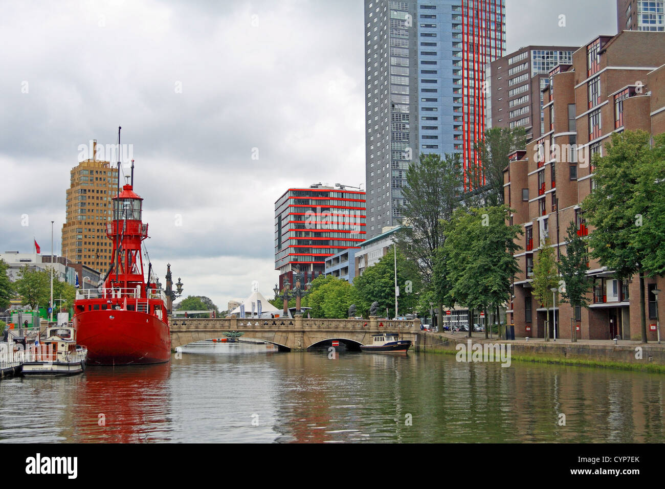 Leuvehaven Hafen, Rotterdam, Niederlande Stockfoto