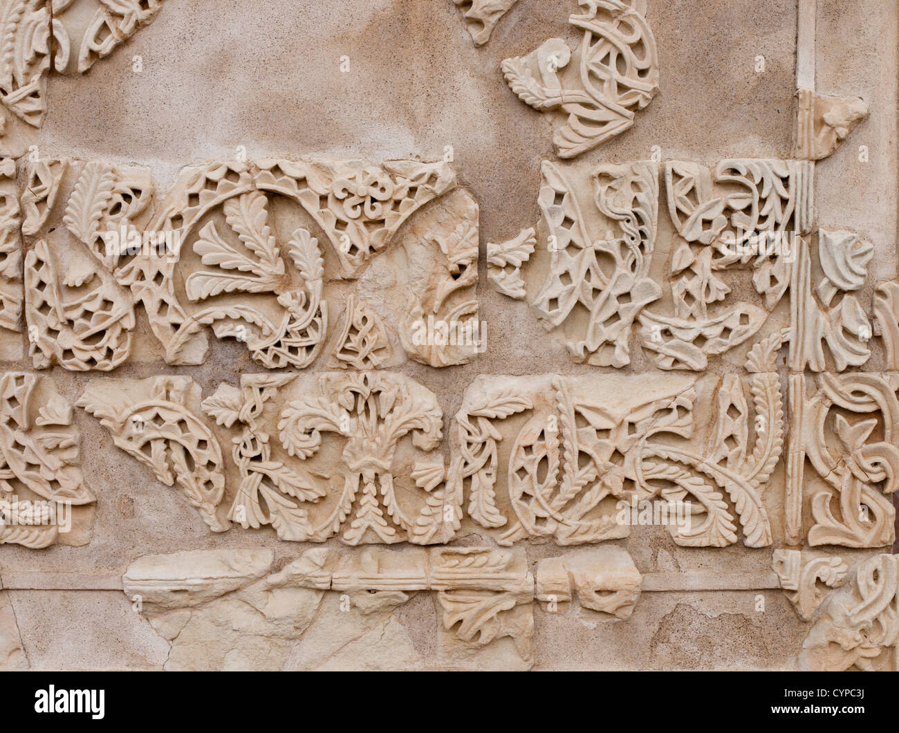 Ruinen des maurischen Palastes Medina Azahara Andalusien ist eine beeindruckende archäologische Stätte 15 min. von Cordoba, detail Stockfoto