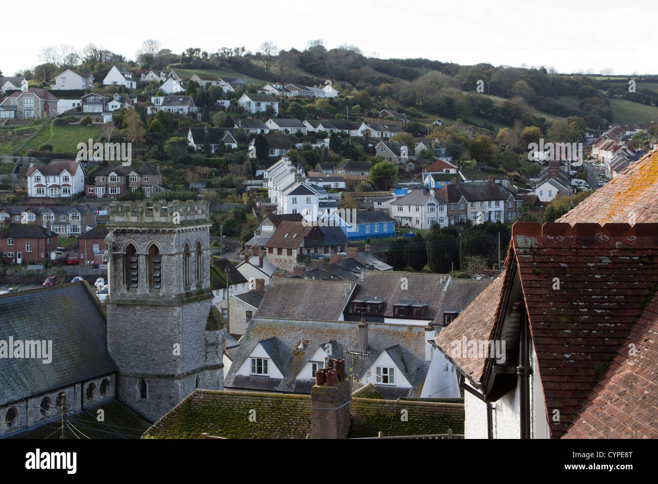 Bier am Meer Dorf East Devon England uk Stockfoto