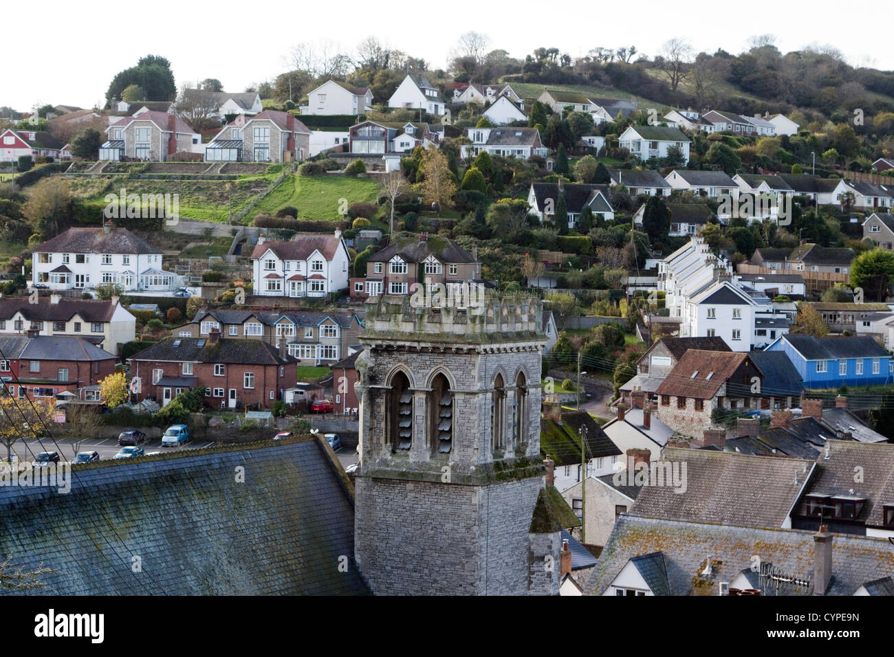 Bier am Meer Dorf East Devon England uk Stockfoto