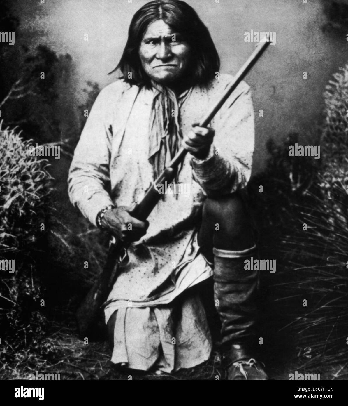 Geronimo, Apache-Führer, Porträt, 1887 Stockfoto
