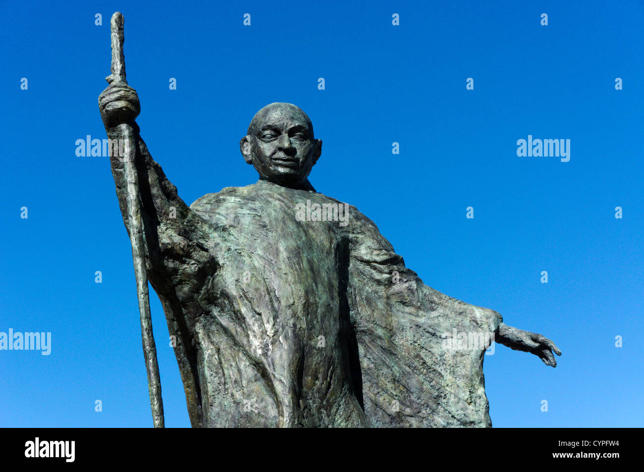 Eine Statue von Mahatma Gandhi. Stockfoto