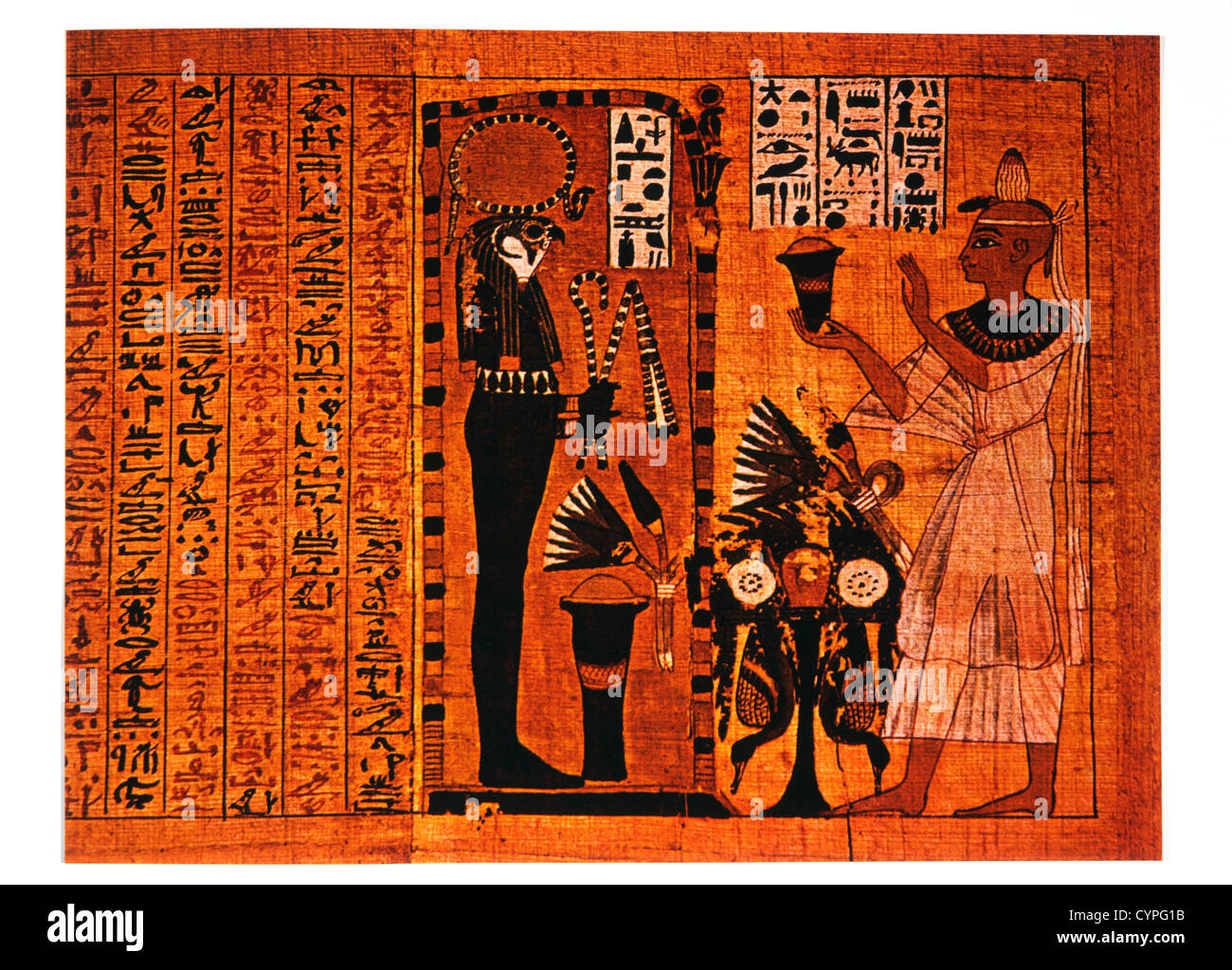 Detail aus Papyrus, Buch der Toten, 16-11. C. BC, Museum of Antiquities, Kairo, Ägypten Stockfoto