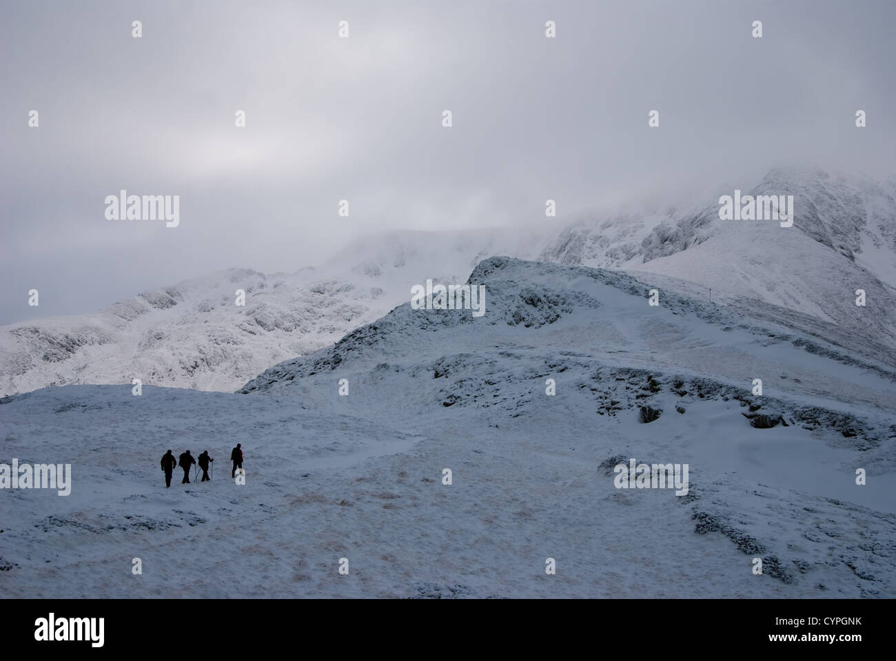 Winter-Ansicht im Fagaras-Gebirge Stockfoto