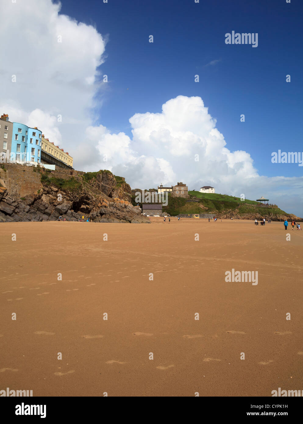 Tenby Südstrand Stockfoto