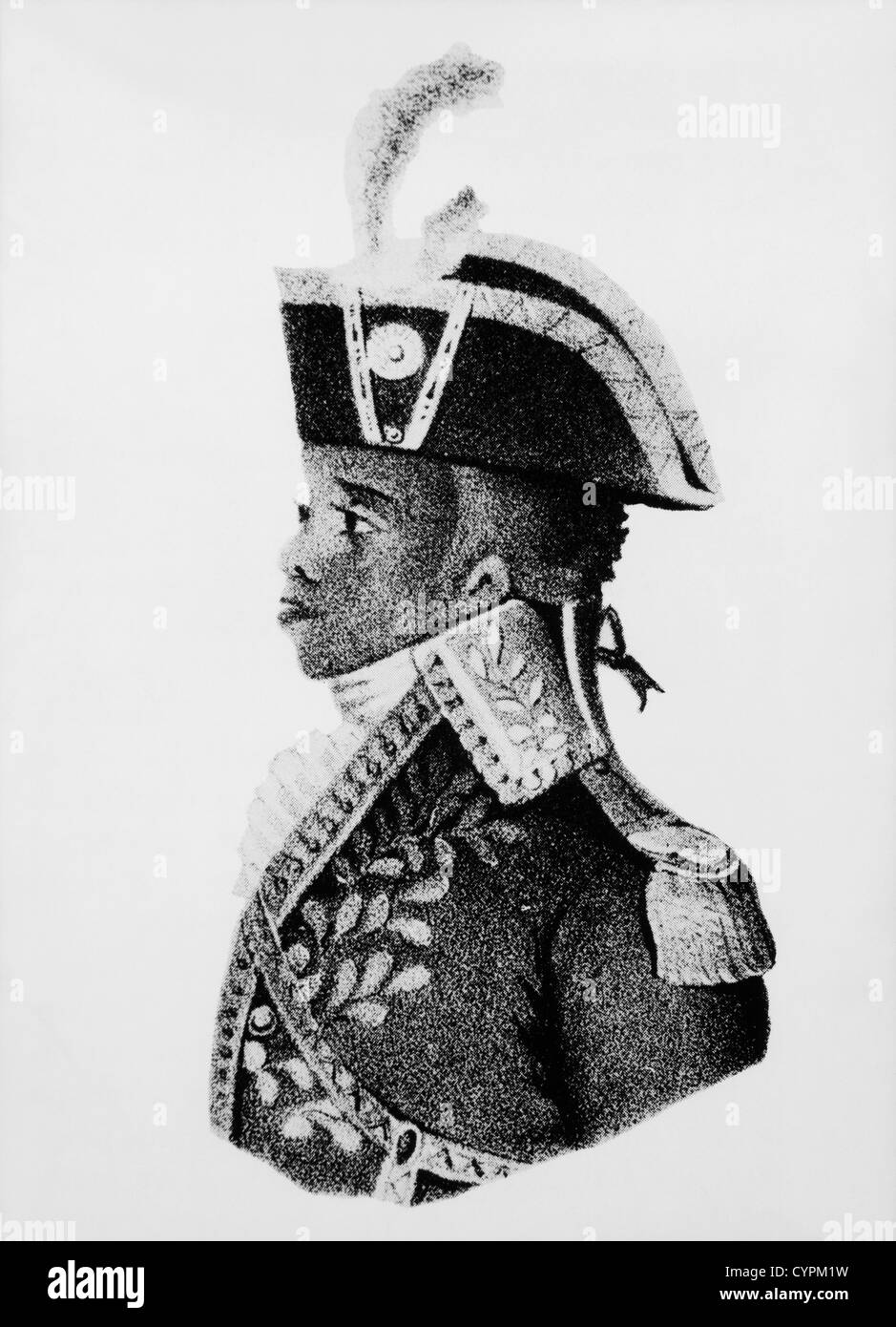 Francois Dominique Toussaint L'Ouverture (1744-1803), haitianischer Patriot, Radierung Stockfoto