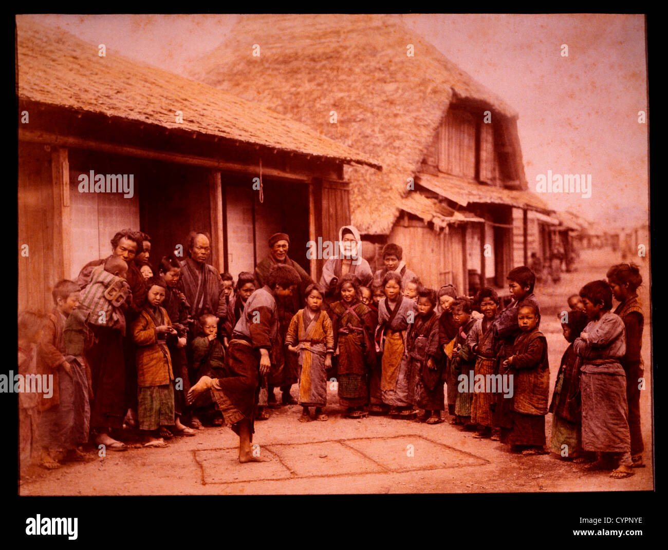 Himmel und Hölle, Japan spielende Kinder Stockfoto