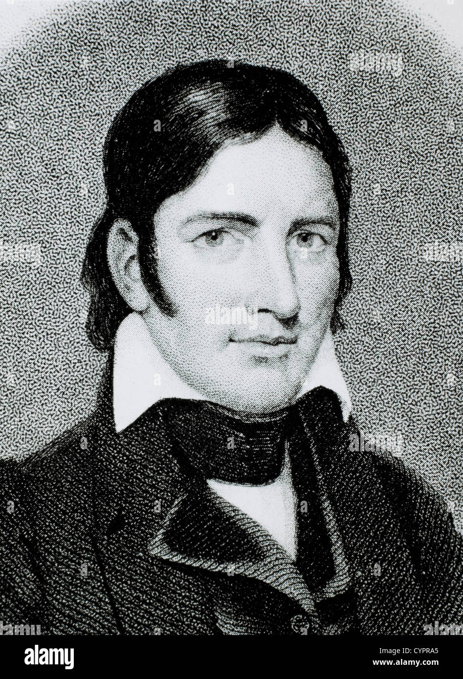 Davey Crockett (1786-1836), amerikanischer Frontiersman und Politiker, starb im Alamo, Porträt Stockfoto