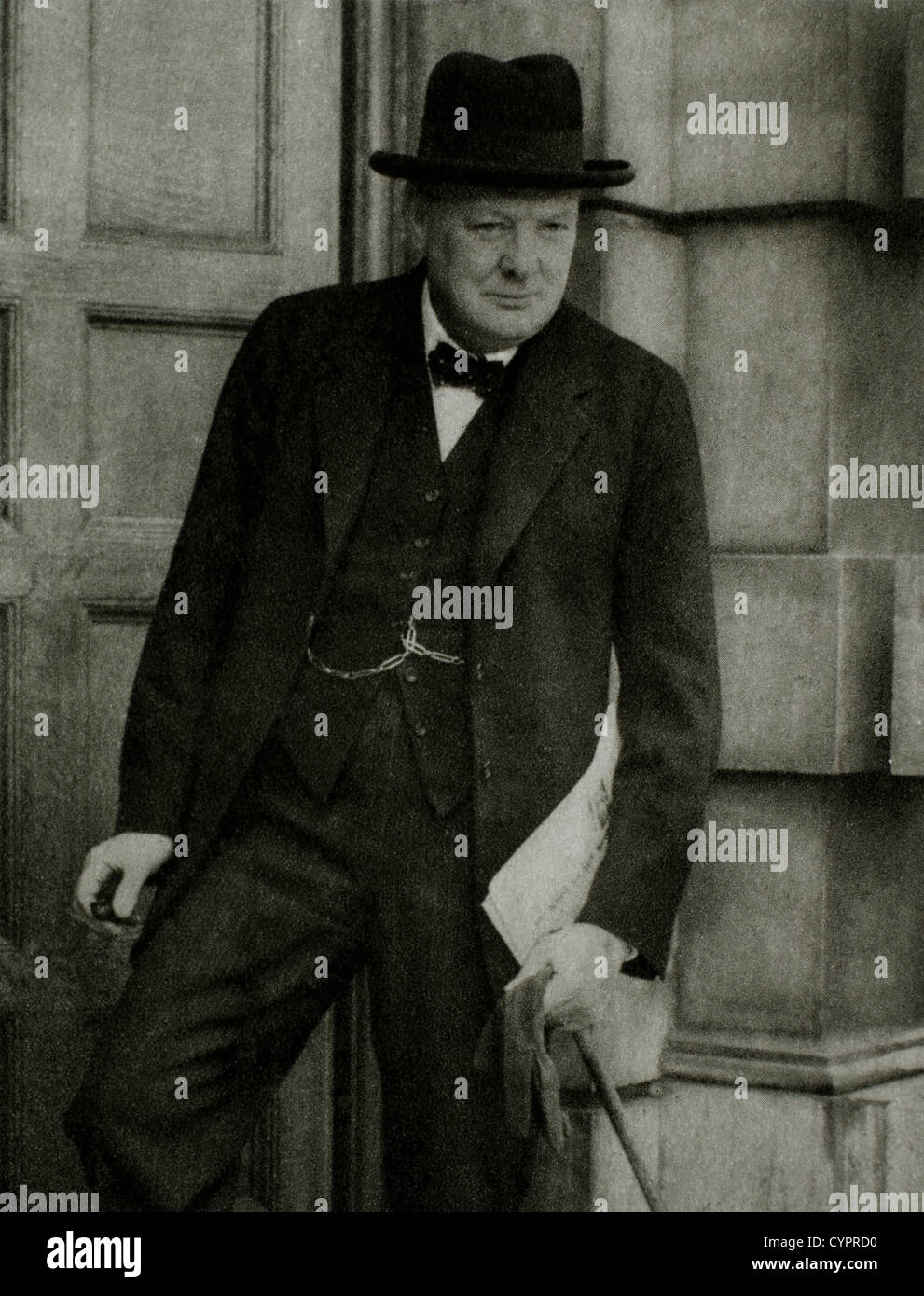 Winston Churchill (1874-1965), britischer Staatsmann, Soldat & Autor, Premierminister von Großbritannien 1940-45 & 1951-55, Porträt Stockfoto