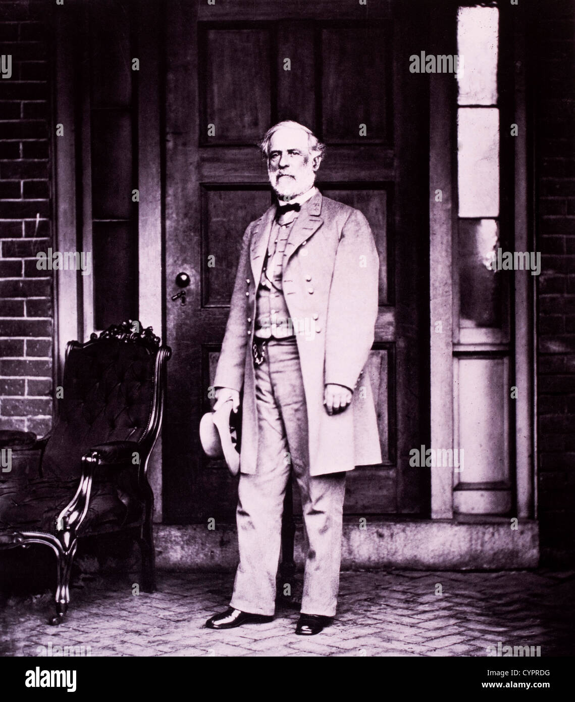 Robert E. Lee (1807-1870), General der Konföderierten Armee, Foto, 1865, von Mathew Brady im Lee's Home in Richmond, Virginia, USA Stockfoto
