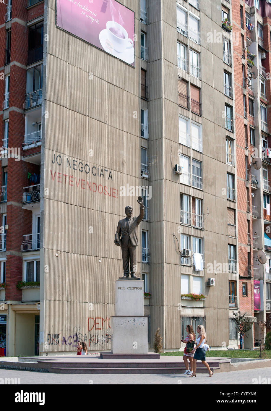 Statue von Bill Clinton in Pristina, der Hauptstadt der Republik Kosovo. Stockfoto