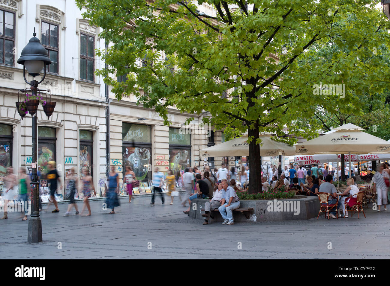 Fußgänger auf Kneza Mihaila Straße in Belgrad, die Hauptstadt von Serbien. Stockfoto