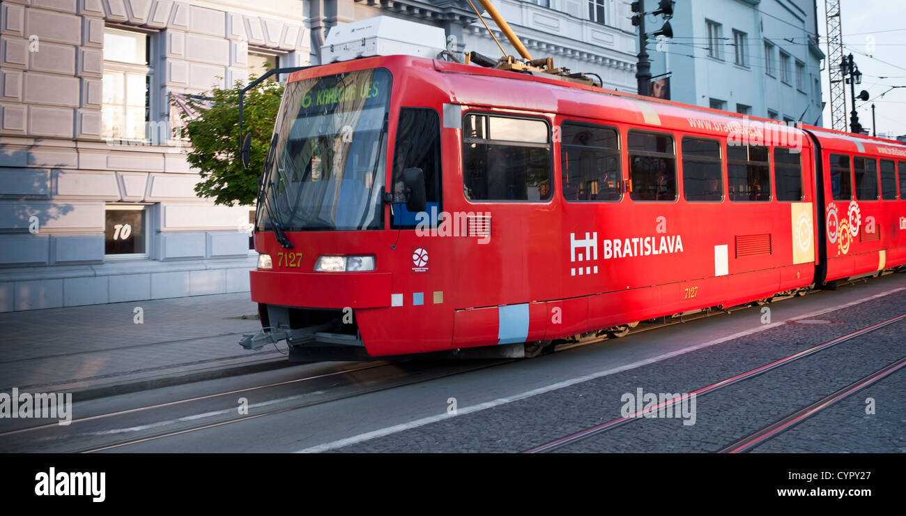 Bratislava-Straßenbahn Stockfoto