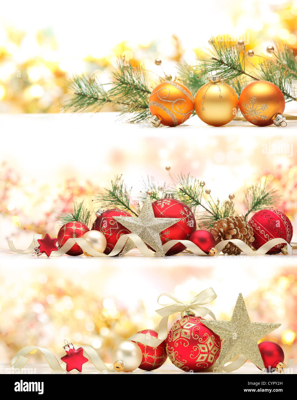 Sammlung von Weihnachts-Banner Stockfoto