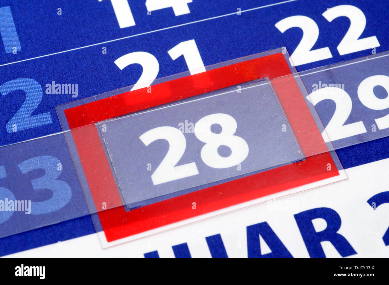 Running out of Time auf den Stichtag Stockfoto