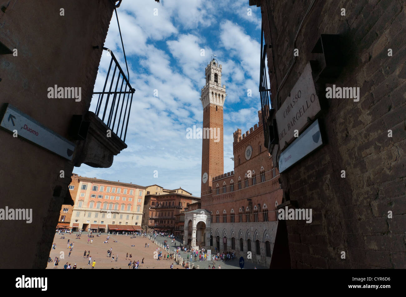 Sienna - mittelalterliche Stadt der Toskana Stockfoto