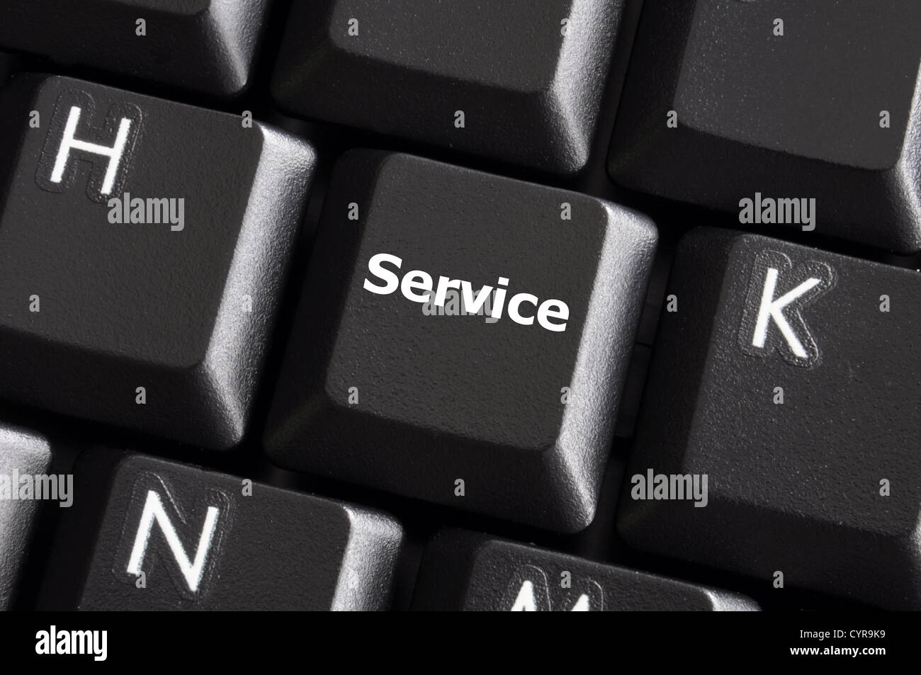 Online-service oder kontaktieren Sie uns-Konzept mit Taste auf der Computertastatur Stockfoto