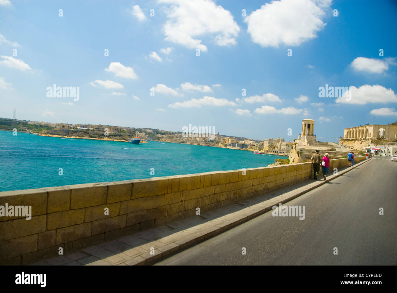 Denkmal an der Waterfront, Siege Bell Memorial, Valletta, Malta Stockfoto