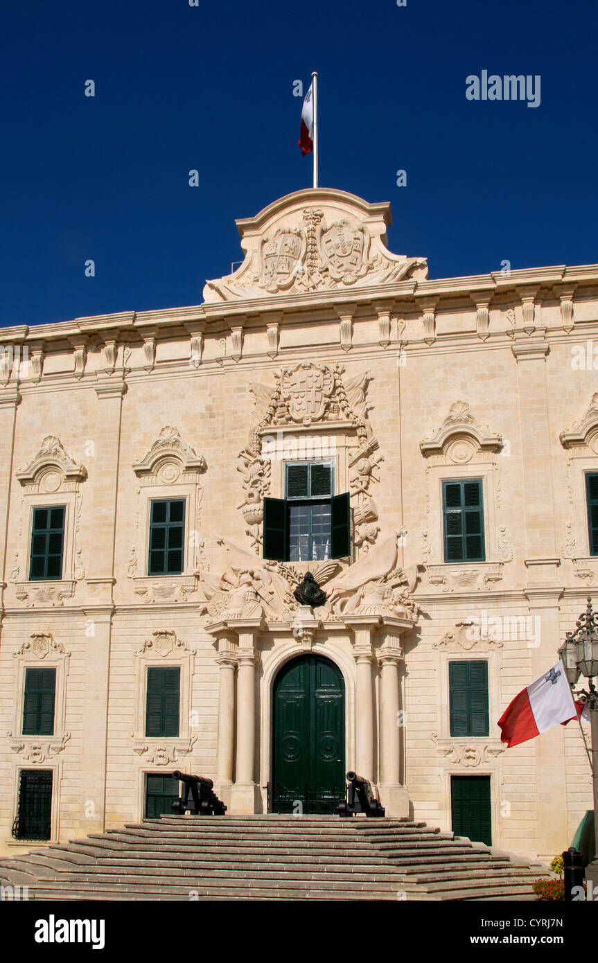 Auberge de Castille Premierministern Amt Valletta Malta Stockfoto