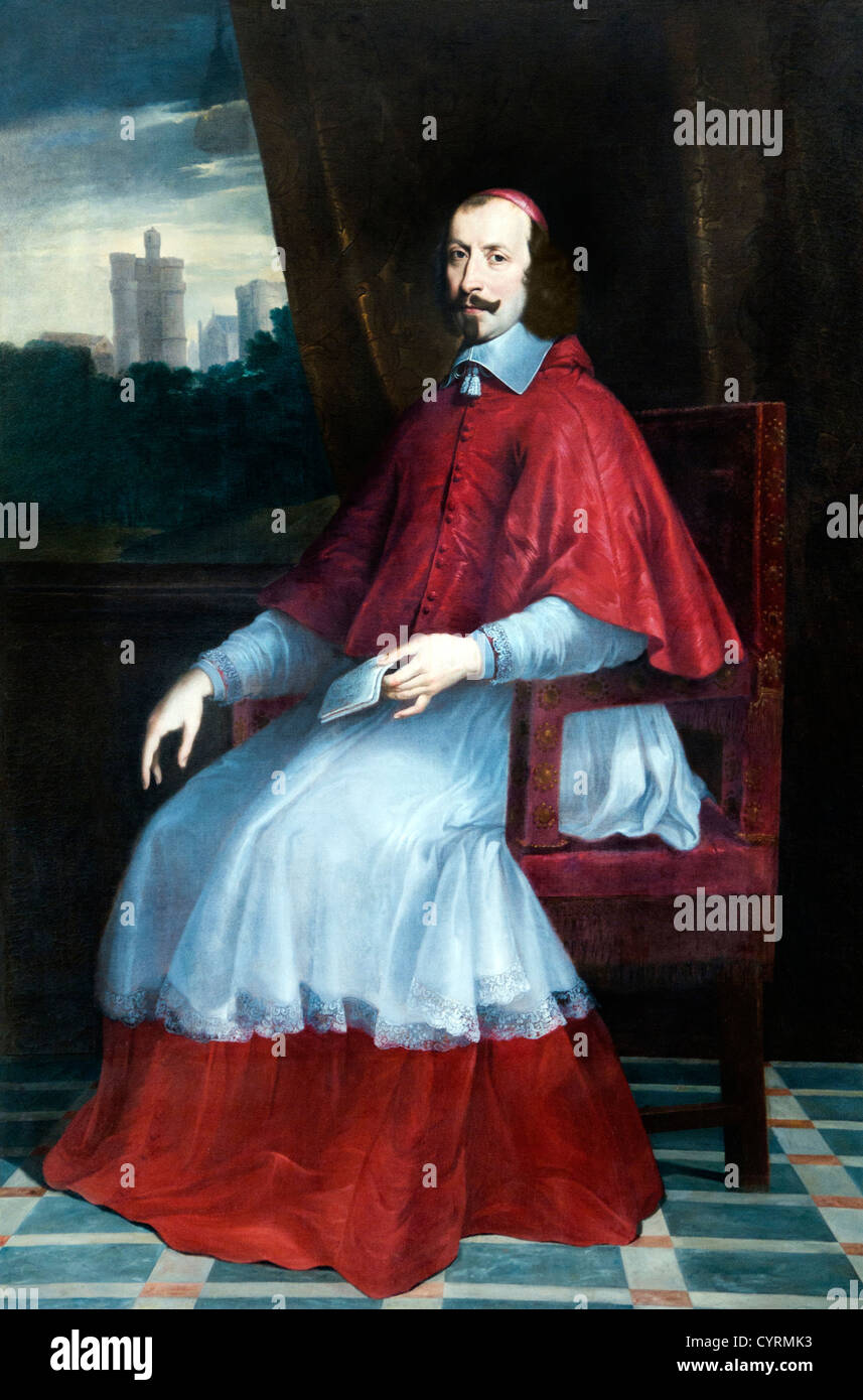 Kardinal Jules Mazarin 1602-61 von Philippe de Champaigne 1602 – 1674 französischen Barock Maler Frankreich Stockfoto