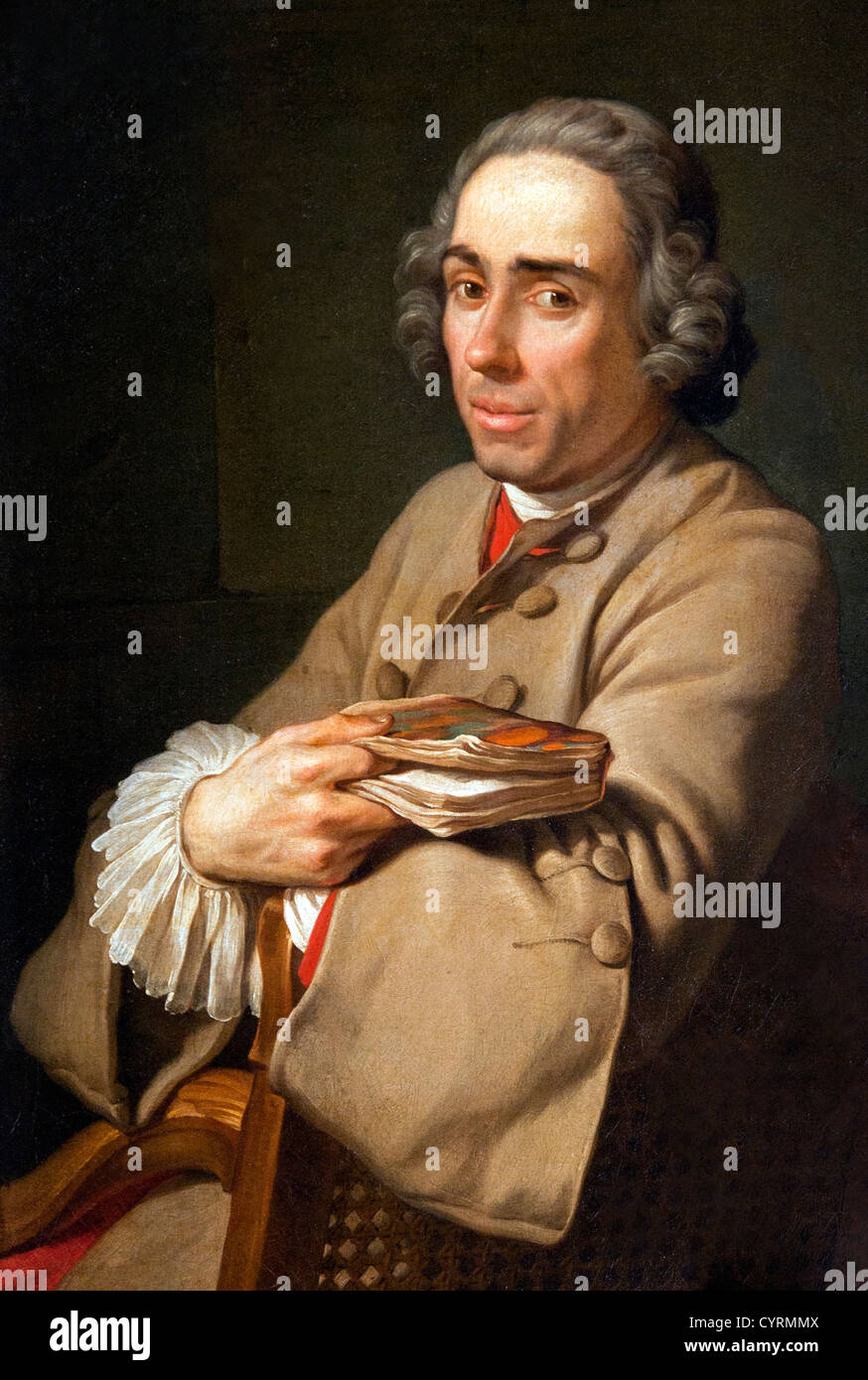 Porträt eines Mannes vor 1740 Aved, Jacques André Joseph Camelot 1702-66-Frankreich-Französisch Stockfoto