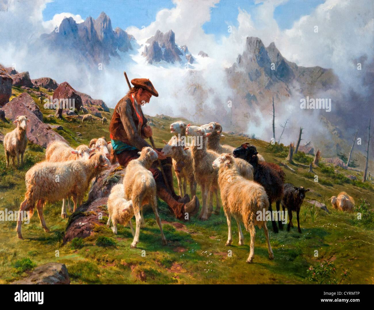 Hirten in den Pyrenäen von Bonheur Rosa 1822-99 Frankreich Französisch Stockfoto