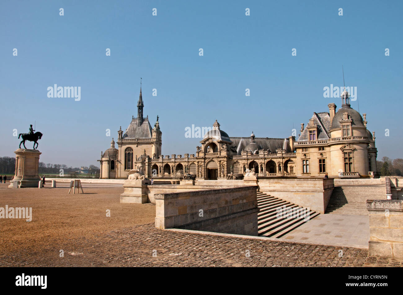 Das Château de Chantilly Musee Condee Region Picardie Frankreich Französisch Stockfoto