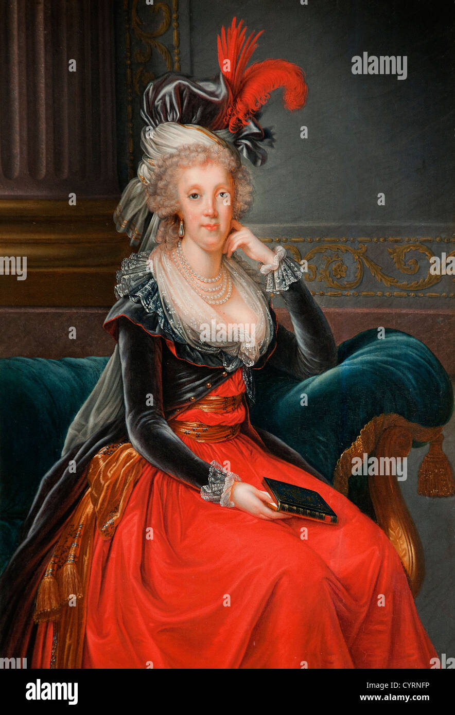 Marie Caroline de Habsburger Lorraine1752-1814 Erzherzogin Österreich Königin von Neapel durch Vigee Lebrun Elisabeth Louise Stockfoto