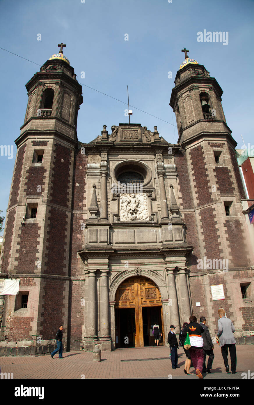 Iglesia San Miguel Arcángel in Mexiko-Stadt DF Stockfoto