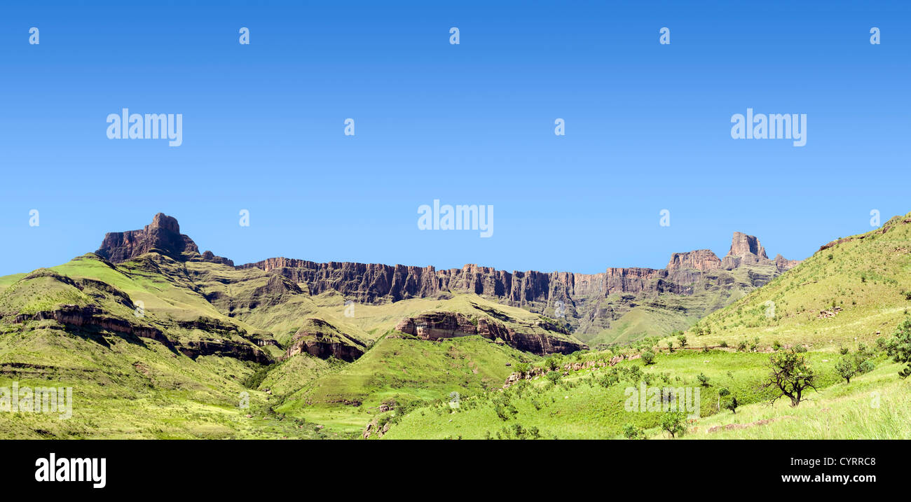 Hoch detaillierte Blick auf die Berge in panorama Stockfoto