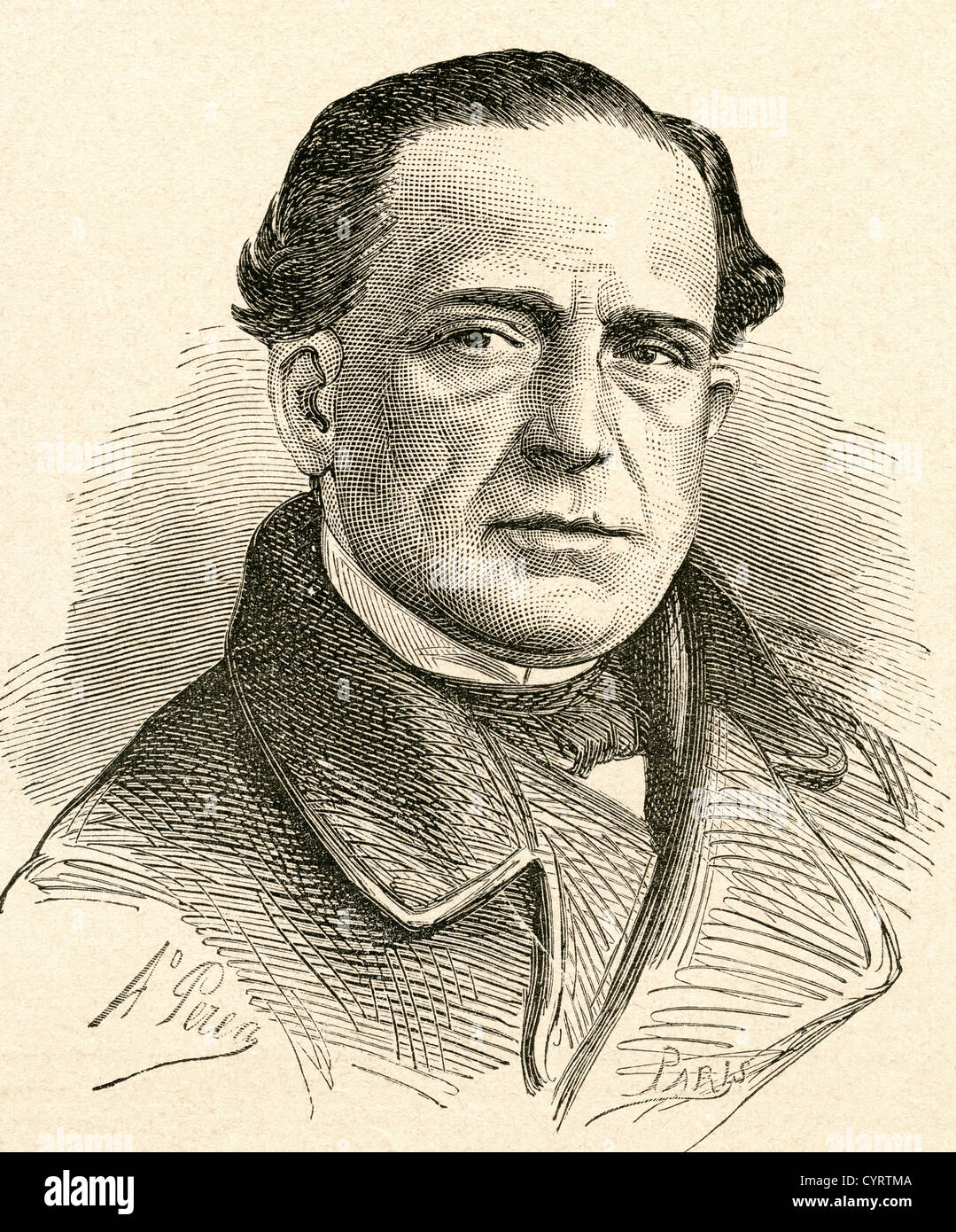 Julián Romea Yanguas, 1813-1868. Spanischer Schauspieler. Stockfoto