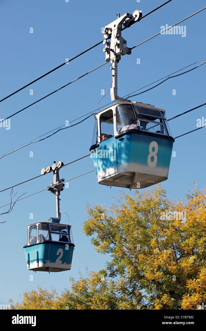 Teleferico Seilbahnen Madrid Spanien Vogelperspektive Stockfoto