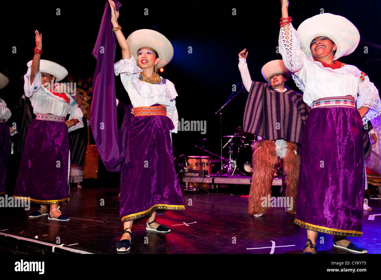 Carnaval Del Pueblo, London, England (ecuadorianische Folklore-Gruppe) Stockfoto