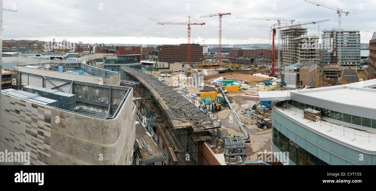 Panorama der Princes Street-Liverpool-Entwicklung im Bau Stockfoto